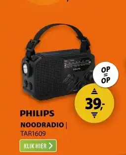 Expert Philips TAR1609 Noodradio Zwart aanbieding