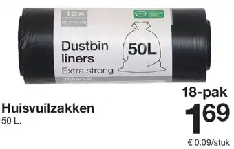 Zeeman Huisvuilzakken aanbieding