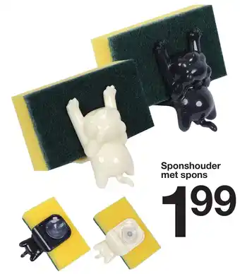 Zeeman Sponshouder met spons aanbieding