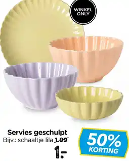 Xenos Servies geschulpt aanbieding