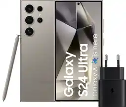 Coolblue Samsung Galaxy S24 Ultra 512GB Grijs 5G + Samsung Snellader 25 Watt Zwart aanbieding