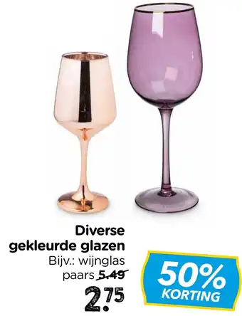 Xenos Diverse gekleurde glazen aanbieding