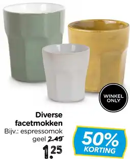 Xenos Diverse facetmokken aanbieding