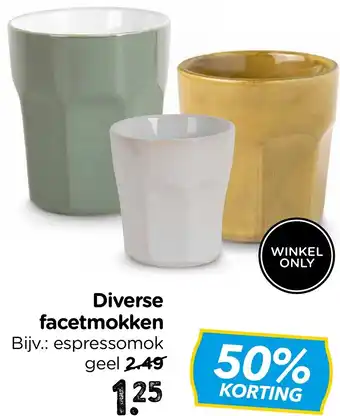 Xenos Diverse facetmokken aanbieding