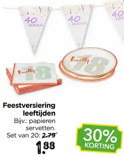 Xenos Feestversiering leeftijden aanbieding