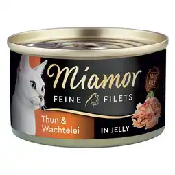Zooplus Miamor Fijne Filets 6 x 100 g Kattenvoer - Tonijn & Kwartel-Ei aanbieding