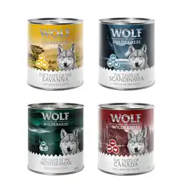 Zooplus 24x800g Mix: The Taste Of Wolf of Wilderness Hondenvoer aanbieding