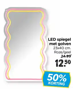 Xenos LED spiegel met golven aanbieding