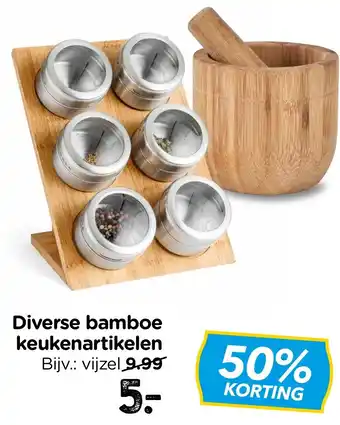 Xenos Diverse bamboe keukenartikelen aanbieding