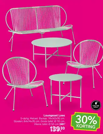 Xenos Loungeset Loes aanbieding
