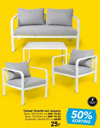 Xenos Tuinset Tenerife incl. kussens aanbieding