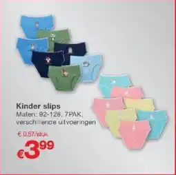 Kik Kinder slips aanbieding