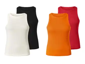 Lidl esmara 2 Geribde dames tops aanbieding
