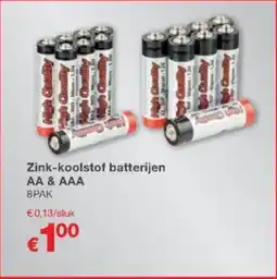 Kik Zink-koolstof batterijen AA & AAA aanbieding