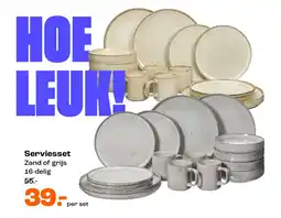 Kwantum Serviesset Zand of grijs aanbieding