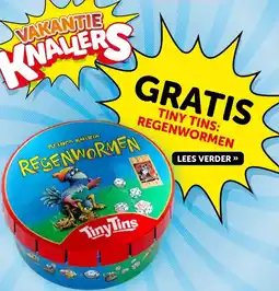 Boekenvoordeel GRATIS TINY TINS: REGENWORMEN aanbieding