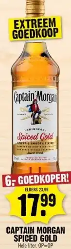 Dirk CAPTAIN MORGAN SPICED GOLDHele liter. OP=OP aanbieding