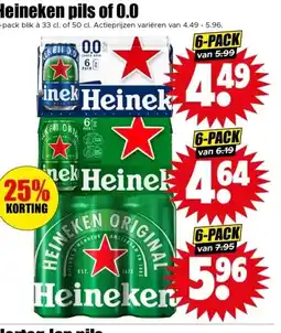 Dirk Heineken pils of 0.0 aanbieding