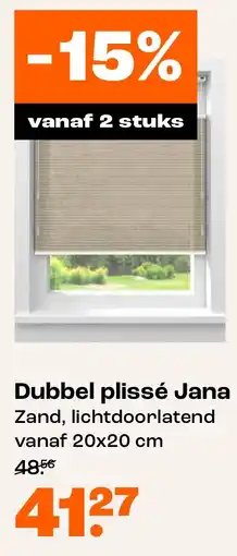 Kwantum Dubbel plissé Jana aanbieding
