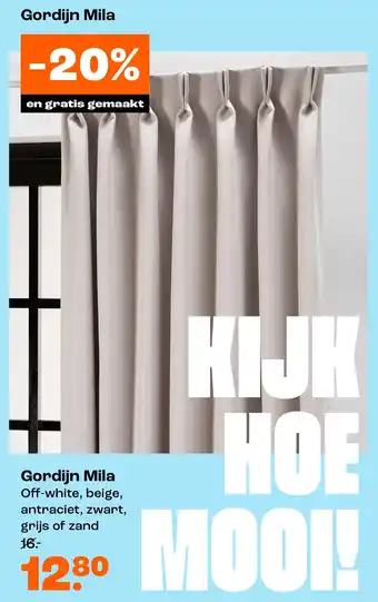 Kwantum Gordijn Mila aanbieding