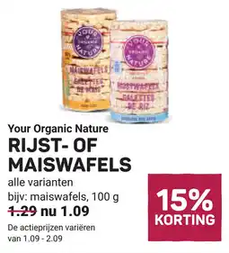 Ekoplaza Your organic nature rijst of maiswafels aanbieding