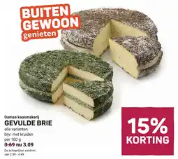 Ekoplaza Damse kaasmakerij gevulde brie aanbieding