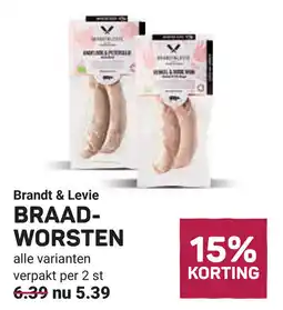 Ekoplaza Brandt & levie braadworsten aanbieding