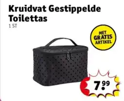 Kruidvat Kruidvat Gestippelde Toilettas aanbieding