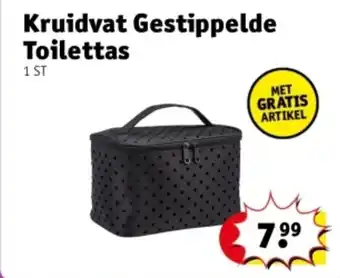 Kruidvat Kruidvat Gestippelde Toilettas aanbieding