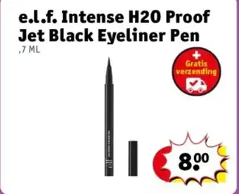 Kruidvat e.l.f. Intense H20 Proof Jet Black Eyeliner Pen aanbieding