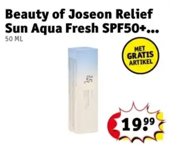 Kruidvat Beauty of Joseon Relief Sun Aqua Fresh SPF50+ aanbieding