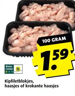 Boni Kipfiletblokjes, haasjes of krokante haasjes aanbieding