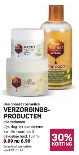 Ekoplaza Bee honest cosmetics verzorgingsproducten aanbieding