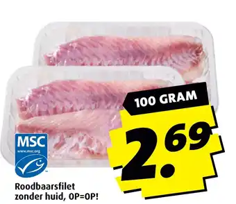 Boni Roodbaarsfilet zonder huid aanbieding