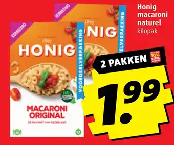 Boni Honig macaroni naturel aanbieding