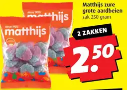 Boni Matthijs zure grote aardbeien aanbieding