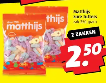 Boni Matthijs zure tutters aanbieding