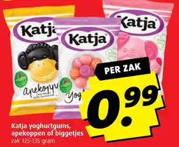 Boni Katja yoghurtgums, apekoppen of biggetjes aanbieding