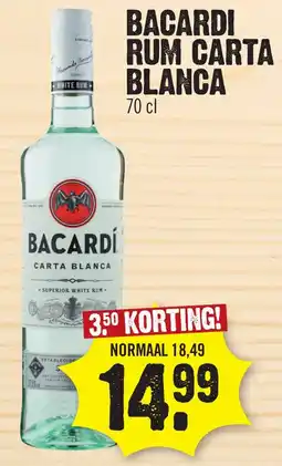Super Dirck 3 Bacardi rum carta blanca aanbieding