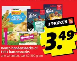 Boni Bonzo hondensnacks of Felix kattensnacks aanbieding