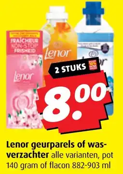 Boni Lenor geurparels of was verzachter aanbieding
