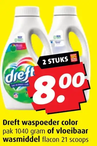 Boni Dreft waspoeder color of vloeibaar wasmiddel aanbieding