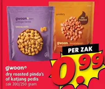 Boni gwoon dry roasted pinda's of katjang pedis aanbieding