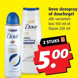 Boni Dove deospray of douchegel aanbieding