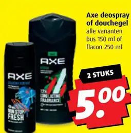 Boni Axe deospray of douchegel aanbieding