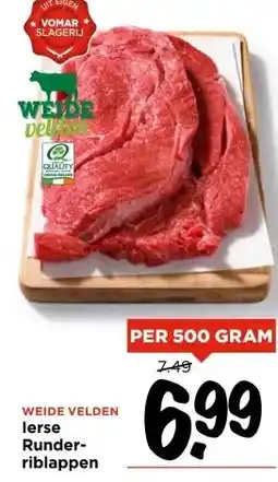 Vomar Voordeelmarkt lerse Runder- riblappen aanbieding