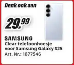 MediaMarkt Samsung Clear telefoonhoesje voor Samsung Galaxy S25 aanbieding
