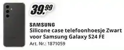 MediaMarkt Samsung Silicone case telefoonhoesje Zwart voor Samsung Galaxy S24 FE aanbieding