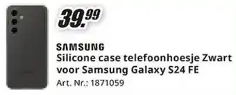 MediaMarkt Samsung Silicone case telefoonhoesje Zwart voor Samsung Galaxy S24 FE aanbieding