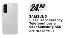 MediaMarkt Samsung Clear Transparancy Telefoonhoesje voor Samsung A56 aanbieding